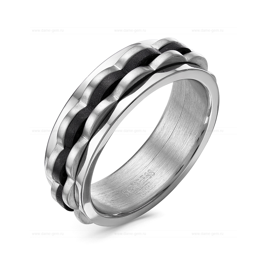 Кольцо мужское из ювелирной стали. Артикул 12514