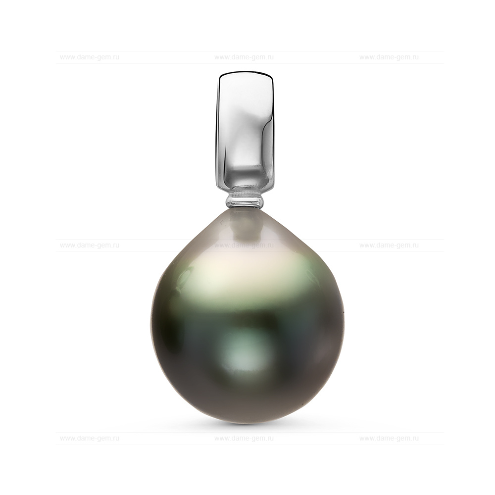 Кулон из серебра с черной Таитянской жемчужиной 11,6-11,9 мм. Артикул 11095 Кулон из серебра с черной Таитянской жемчужиной 11,6-11,9 мм. Артикул 11095