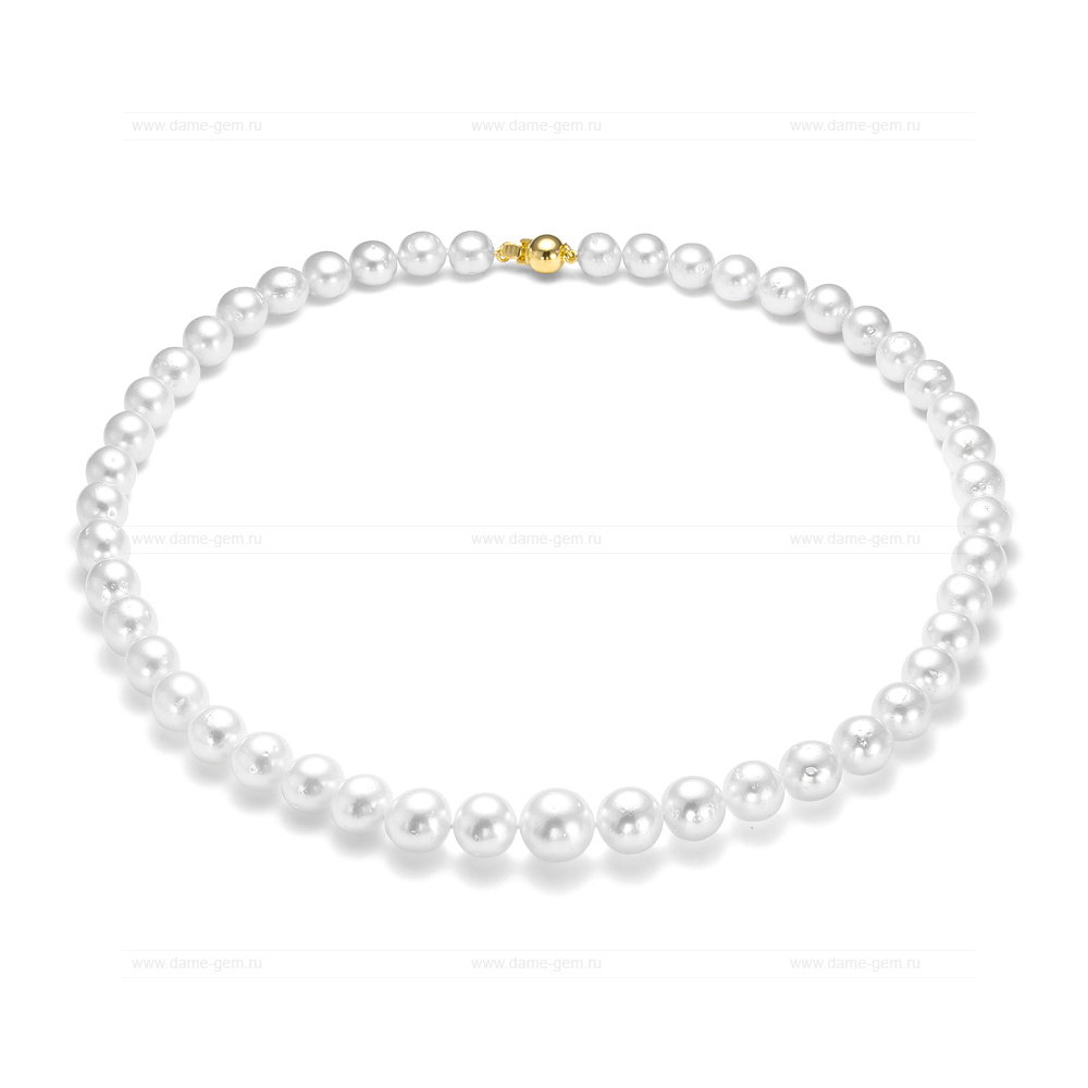 Ожерелье из белого морского Австралийского жемчуга 8-10,6 мм. Качество жемчуга среднее АА. Артикул 11857 Ожерелье из белого морского Австралийского жемчуга 8-10,6 мм. Качество жемчуга среднее АА. Артикул 11857