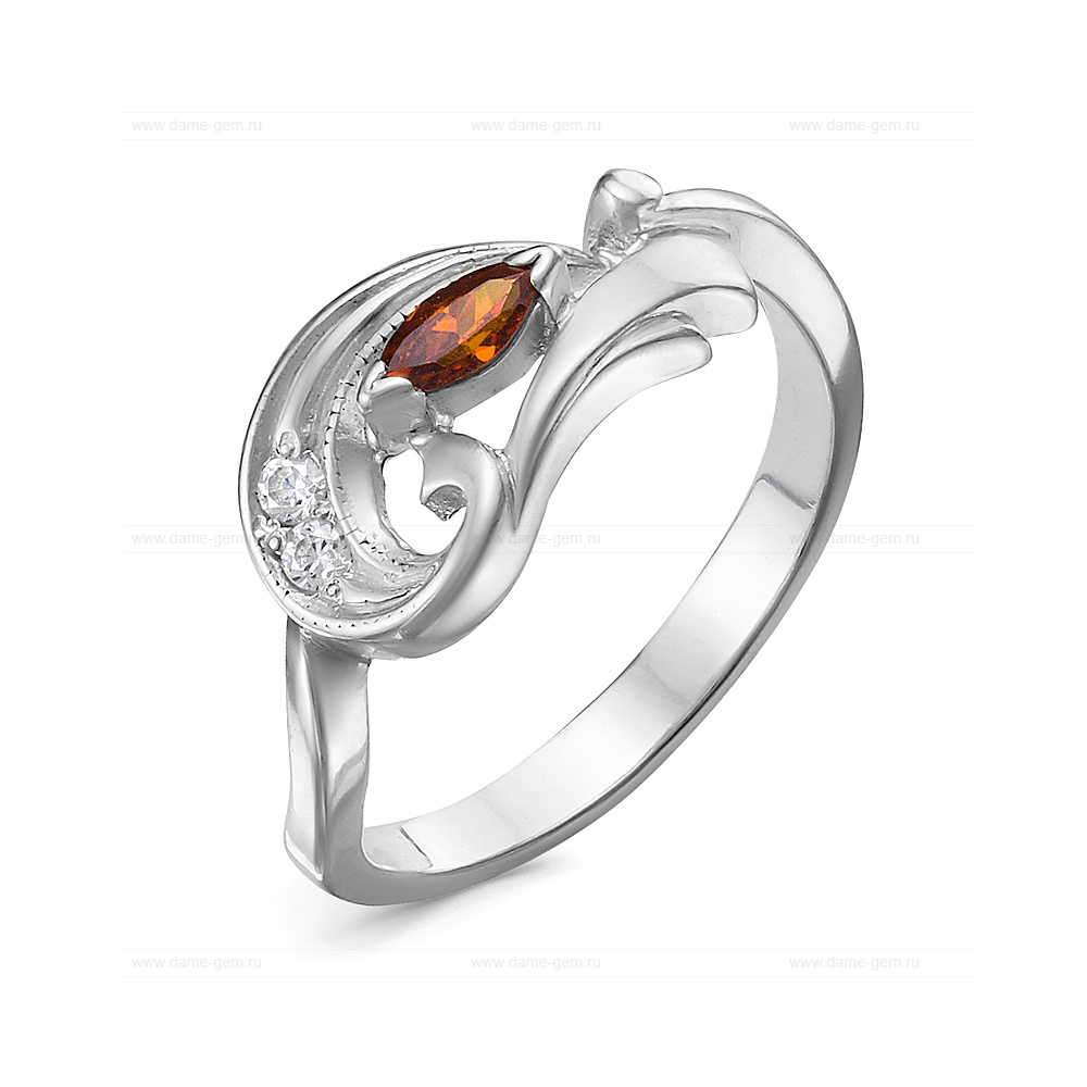 Кольцо из серебра 925 пробы, украшенное фианитами. Артикул 12573 Кольцо из серебра 925 пробы, украшенное фианитами. Артикул 12573