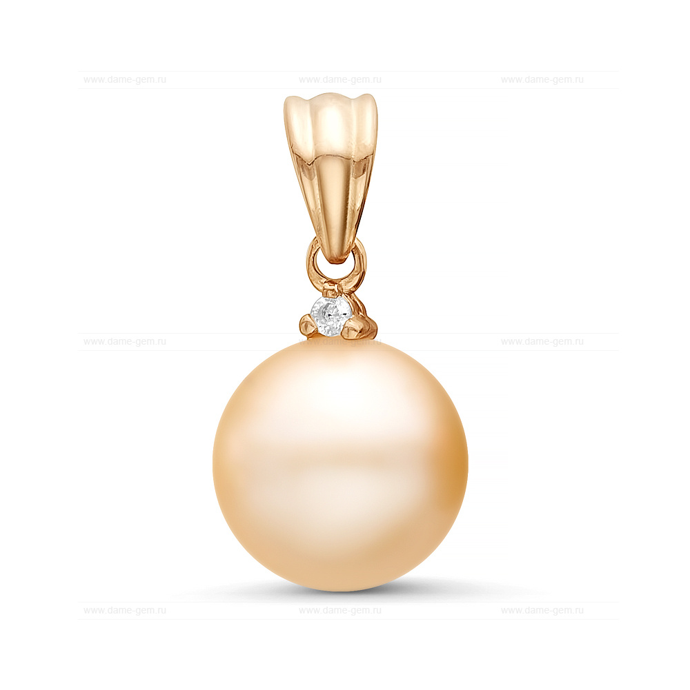 Кулон из серебра с розовой жемчужиной 8,5-9 мм. Артикул 11374 Кулон из серебра с розовой жемчужиной 8,5-9 мм. Артикул 11374