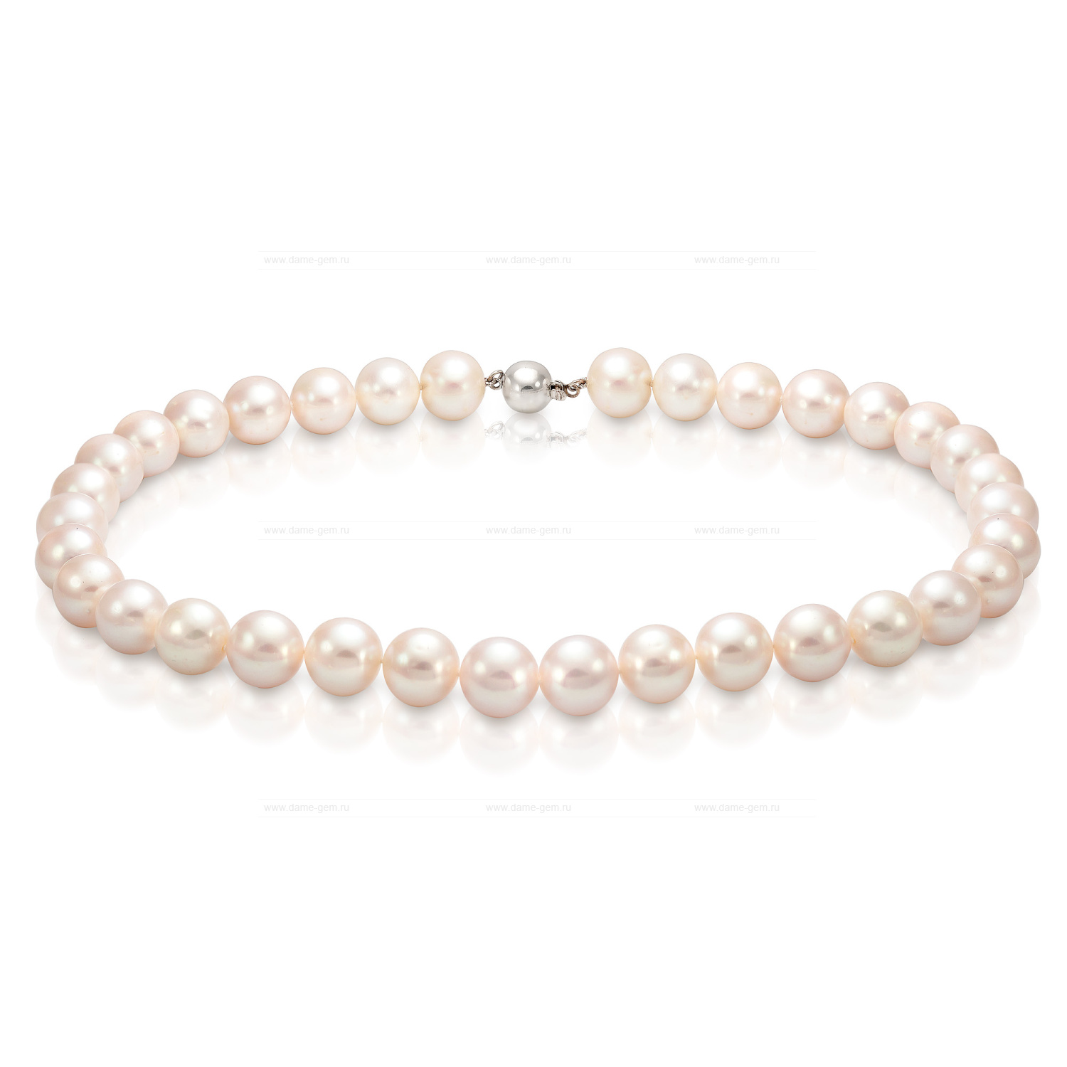 Ожерелье из белого круглого речного жемчуга 11,5-12,5 мм. Качество жемчуга высокое АА+. Артикул 12811 Ожерелье из белого круглого речного жемчуга 11,5-12,5 мм. Качество жемчуга высокое АА+. Артикул 12811
