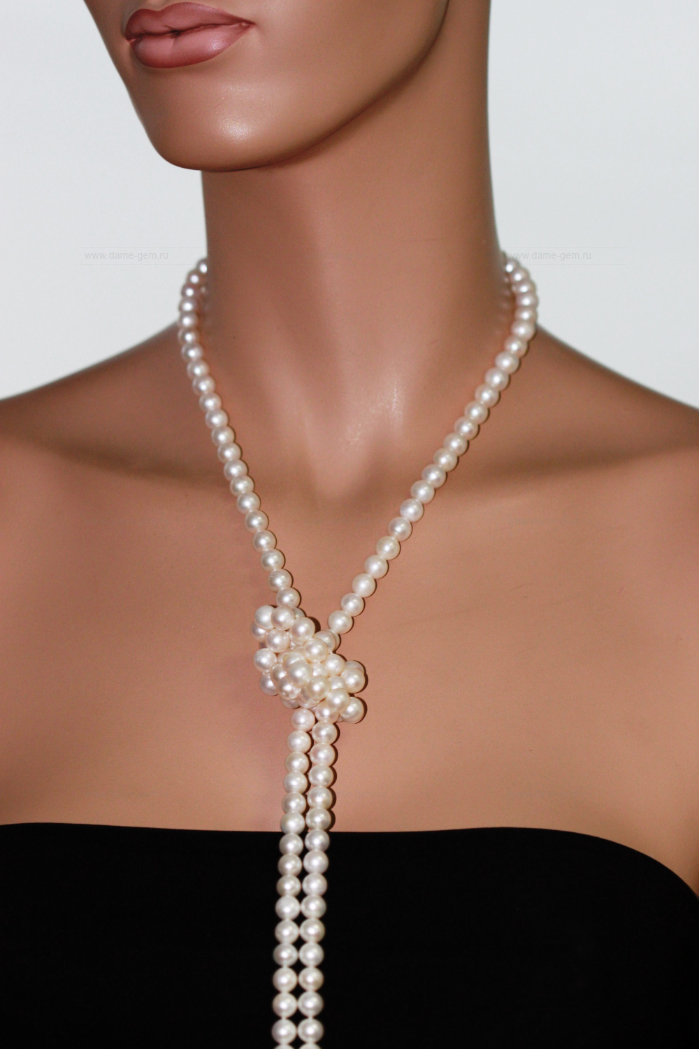 Бусы из белого круглого речного жемчуга 7-7,5 мм. Качество жемчуга высокое АА+. Артикул 7730 Бусы из белого круглого речного жемчуга 7-7,5 мм. Качество жемчуга высокое АА+. Артикул 7730