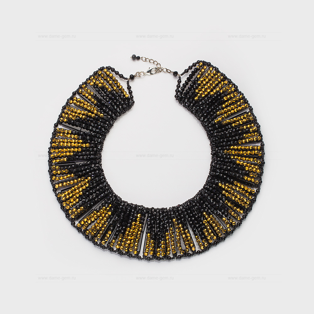 Ожерелье из кристаллов и бисера. Артикул 12328