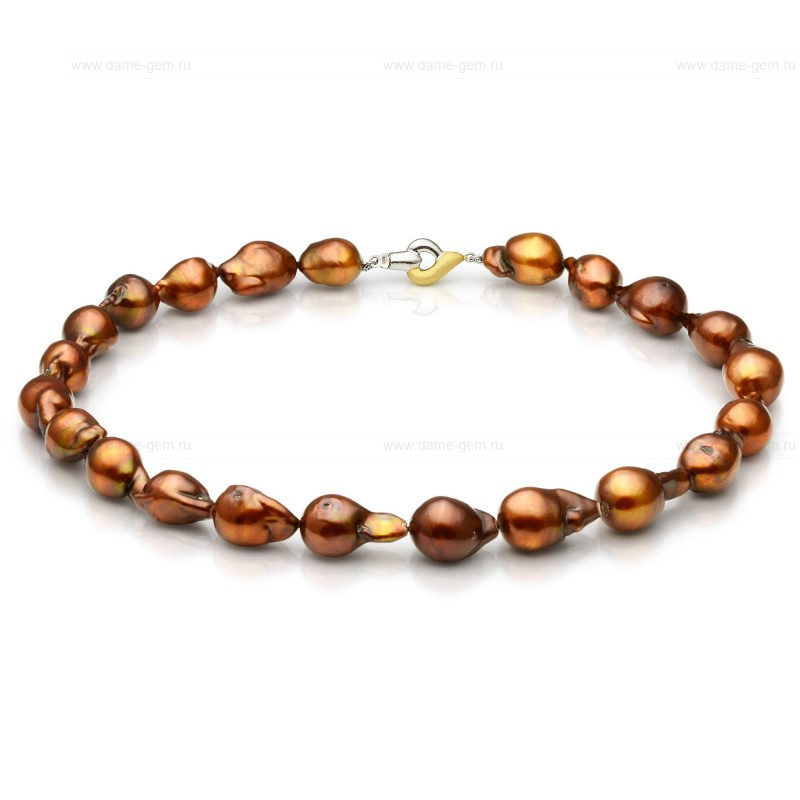 Ожерелье из шоколадного барочного речного жемчуга 12-14 мм. Качество жемчуга высокое АА+. Артикул 9720 Ожерелье из шоколадного барочного речного жемчуга 12-14 мм. Качество жемчуга высокое АА+. Артикул 9720