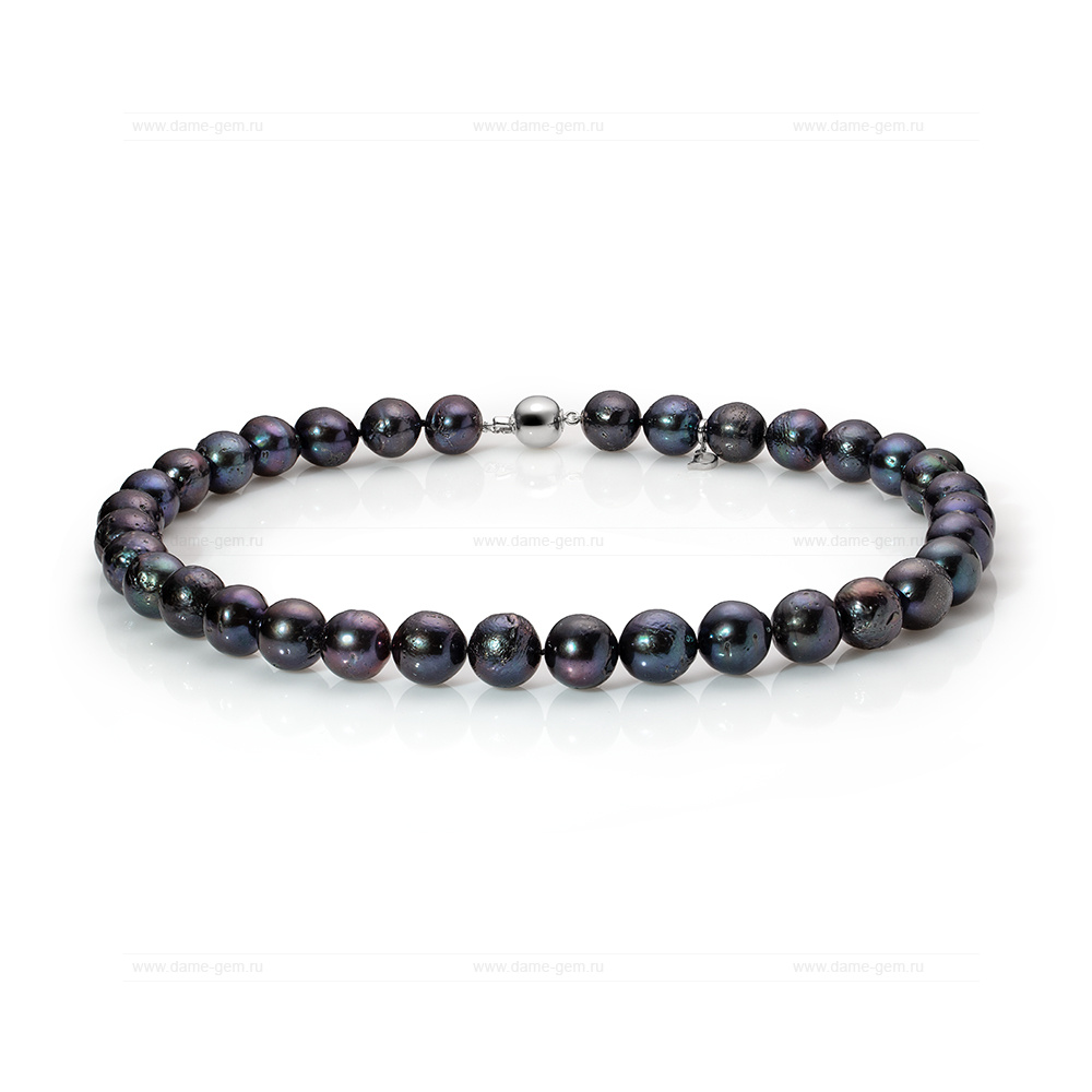 Ожерелье из черного круглого речного жемчуга 11,5-12,5 мм. Качество жемчуга среднее АА. Артикул 7629 Ожерелье из черного круглого речного жемчуга 11,5-12,5 мм. Качество жемчуга среднее АА. Артикул 7629